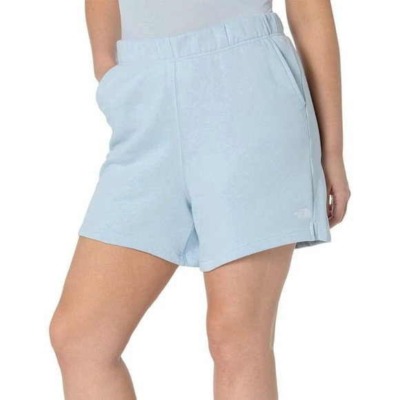 The North Face Womens Plus Half Dome Elastic Waist Active Sweat Shorts Blue  3X - Picture 1 of 7